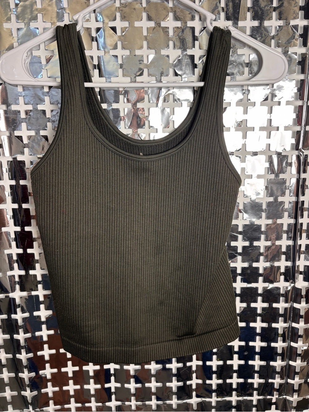 a new day Olive Ribbed Tank Top